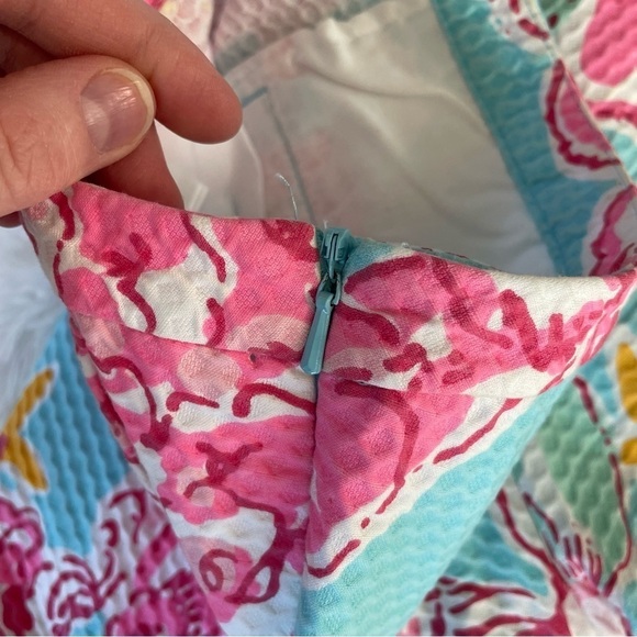 Lily Pulitzer | Adie Short, Floral Tropical Print, 100% cotton, size 10 - Picture 8 of 9